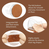 Chair Leg Floor Protectors, 40 Pack Silicone Furniture Pads for Hardwood Floors, Anti-Scratch Furniture Sliders Felt Pads, Noise-Reducing Chair Feet Covers, Table Legs Fit Sizes to(1.3" to 1.97")