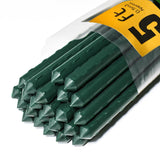 Jollybower 25pcs Steel Plant Stakes 4.8 Feet,Sturdy Plant Sticks, Plastic Coated Metal Garden Stakes Supports Climbing for Tomato, Bean, Flowers, Tree Potted