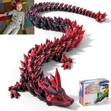 31.5 Large 3D Printed Dragon Bigger Fidget Animals Toys, Giant Flexible Articulated Fidget Toy, Huge 3D Printed Crystal Dragon Halloween Home Office Executive Desk Decor, Christmas 3D Print Toy 2025