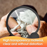 IMICHI Magnifier with Light Hands Free for Reading, 5.1 Inch 6X Magnifying Glass for Reading, Neck-Worn Large Magnifier for Seniors, Useful Gifts Perfect for Reading, Sewing, Cross-Stitching