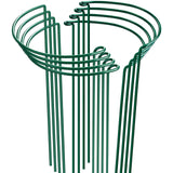 HiGift Peony Cages and Supports 24" H x 10" W, 8 Pack Tall Snake Plant Support Stake Half Round Metal Garden Stake for Indoor and Outdoor Plants, Flower Support Ring Border for Tomato,Hydrangea,Rose