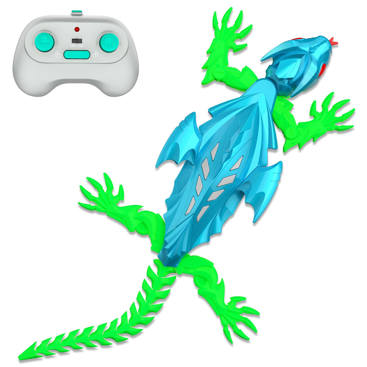 Wall Climbing Lizard, Robot Lizards Rechargeable Remote Control Car Toy RC Cars Toys for Kids RC Crawler for Boys & Girls Ages 6 & Up Halloween Christmas Birthday Gifts (Blue)