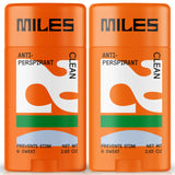 Miles Antiperspirant Deodorant Stick for Teens, Tweens and Kids Boys and Girls - Sweat and Odor Protection, Made in USA - Clean Scent, 2-Pack