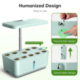 Ahopegarden Indoor Garden Hydroponics Growing System: 10 Pods Plant Germination Kit Herb Vegetable Growth Lamp Countertop with LED Grow Light - Hydrophonic Planter Grower Harvest Lettuce