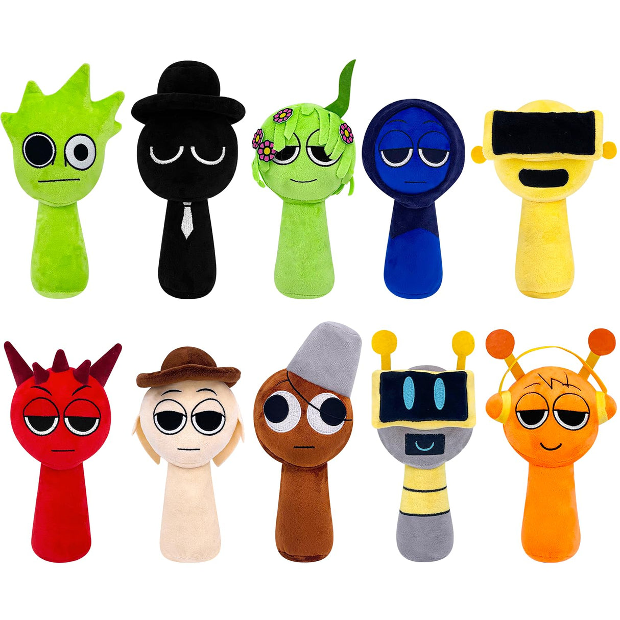 Plush Toys, Horror Games Plushies Toy for Fans, Soft Stuffed Animal Pillow Figure Doll Christmas Birthday Gifts for Adult Kids (10 Pcs)