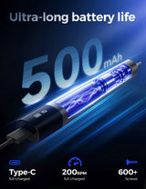 Electric Precision Screwdriver Set, 80 Magnetic Bits, Max 0.75N.m Torque, Mini Electric Screwdriver with 5 Torque Levels, Cordless Repair Tool for Electronics, PC Build, Laptop, Phone and Camera