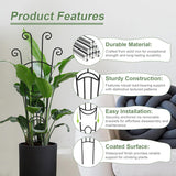 32.6in Trellis for Climbing Plants Outdoor/Indoor, 2 Pack Expandable Rustproof Metal Garden Plant Trellis for Potted Plants, Tall Heavy-Duty Houseplant Support for Monstera, Pothos, Ivy, Hoya