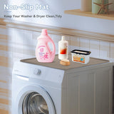 Garolue Washer and Dryer Covers for the Top, 23.6'' x 19.7'' Silicone Rubber Mat for Laudry Machine & Dryer,Non-slip Heavy Duty Waterproof Washable Top Protector Mat Pad for Laundry & Kitchen,Apricot