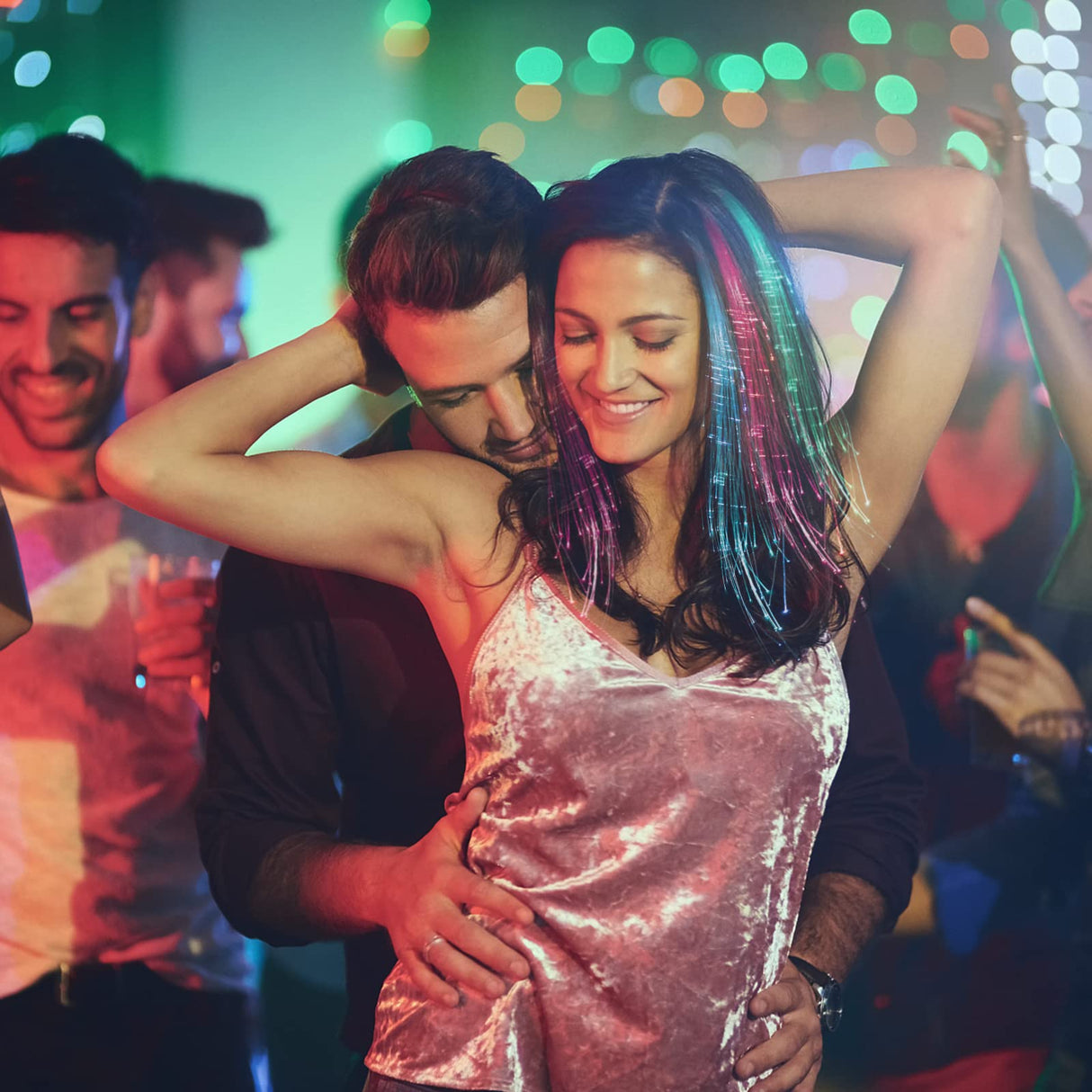 25 Pack Led Light Up Fairy Hair Accessories Braid Extension Clips for Women Girls, Glow in the Dark Party Favors Supplies Neon Rave Accessories Wig for Festival Halloween Christmas Birthday