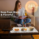 Food Warming Mat - Portable Party Buffet Electric Warming Tray, Foldable Food Warmer, Timed Off, Temperature Adjustable, Suitable for Daily, Outdoor, Party