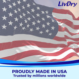 LivDry Adult M Incontinence Underwear, Overnight Comfort Absorbency, Leak Protection, Medium, 17-Pack