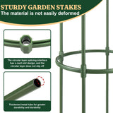 Round Heavy Duty Tomato Cage - 55 Inch Steel Core Plastic Coated Garden Trellis, 4-Post Rustproof Plant Support for Tomato/Cucumber/Beans, No Tools Snap Assembly, Spare Parts Available 1PS