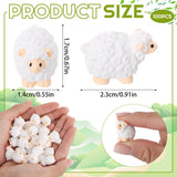 Guiqulai 100pcs Mini Resin Sheep Figurines Garden Decor Ornaments（White）