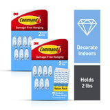 Command Clear Medium Hooks, 14 Hooks, 24 Strips - Easy to Open Packaging, Organize Damage-Free