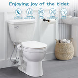 Shineforu Ultra-Slim Bidet Dual Mode Bidet Attachment for Toilet, Bidet Toilet Seat Attachment with Pressure Controls(Feminine/Posterior Wash),Easy to install Design Non-Electric Bidet