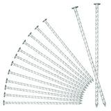 JPOIP 8" Heavy Duty Spiral Landscape Spikes - Solid Galvanized Metal Garden Stakes for Fixing Paver Edging, Weed Barriers, Artificial Turf, Tent and More (100 Pack)