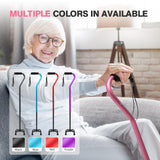 BeneCane Quad Cane Adjustable Walking Cane with Offset Soft Cushioned Handle for Men & Women Lightweight Comfortable with 4-Pronged feet for Extra Stability(Pink)