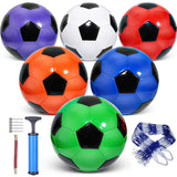 DHYLRICHER 6-Pack Christian Charity Donation Soccer Balls with Pump, Official Size 5, Deflated Bulk Set for Samaritan's Purse Operation Christmas