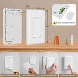 SURAIELEC Wireless Wall Switch Remote Control Outlet, No Wiring, 100ft RF Range, Pre-Programmed, Expandable Wireless Light Switches for Plug in Pendant Light, Lamp (2 Wall Switches and 1 Receiver)