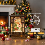 Christmas Snow Globe Swirling Glittering Snowman Choir Manger Scene, USB Lined/Battery Operated Lighted Water Lantern for Christmas Festival Decoration Gifts