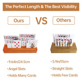 hismocal Playing Card Holders Deck Stand, Play Cards Holder for Kids or Elder People, Hands-Free Wood Holder Racks,Tray for Organizing Cards (4 Pack)