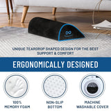 Foot Rest for Under Desk at Work - Memory Foam Office Foot Stool & Under Desk Footrest Leg Elevation Pillow for Gaming & Home Office, Supports Posture