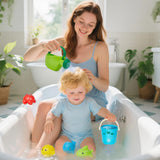 Baby Bath Toys for Kids Ages 1-3, 16PCS Mold Free Bath Toys for Toddlers 2-4 Bathtub Water Table Pool Sand Play Toys, Christmas Stocking Stuffers for Babies & Toddlers