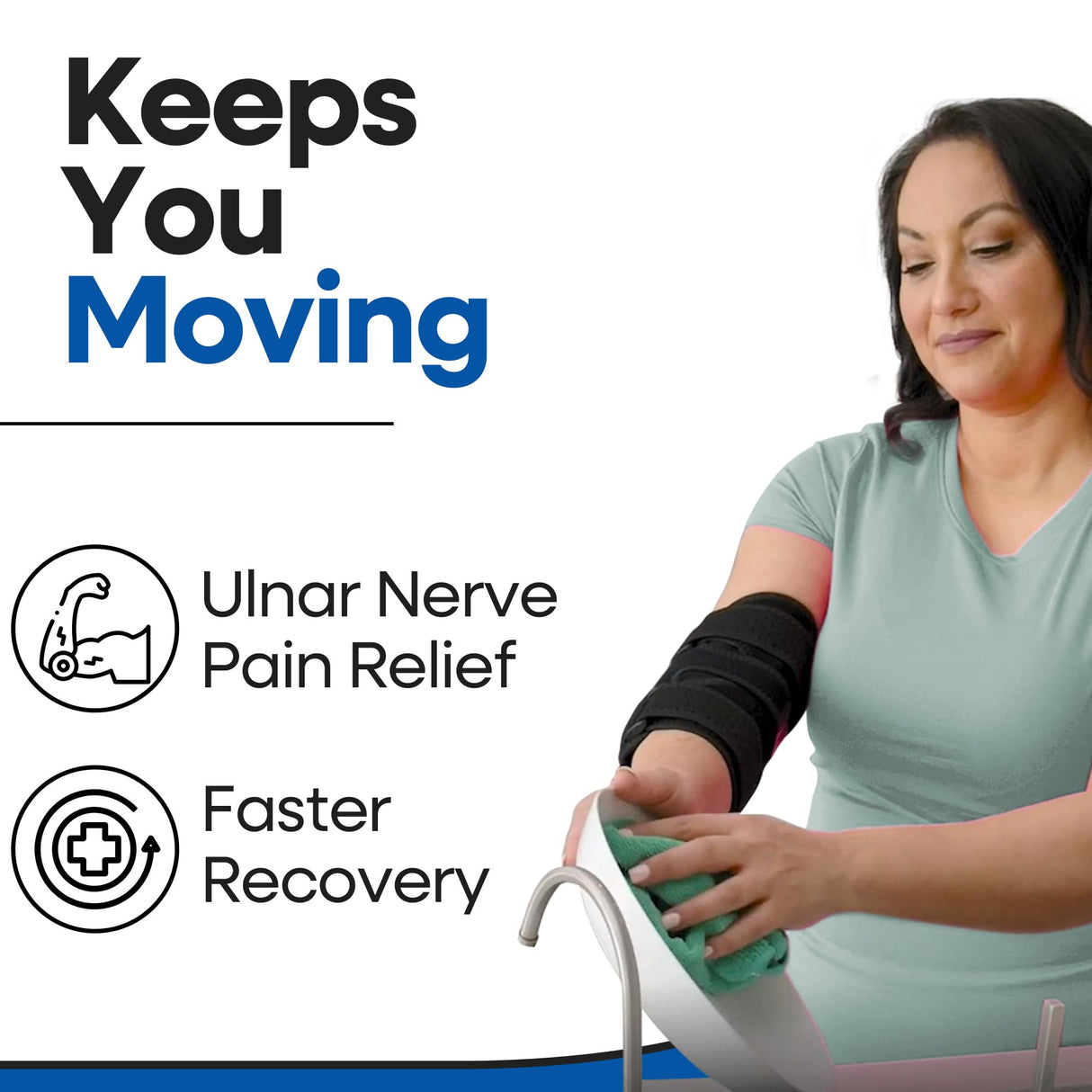 Elbow Splint Tendonitis Elbow Brace | Cubital Tunnel Brace for Sleeping | Tennis Elbow Brace Support & Compression Sleeve Elbow Immobilizer for Ulnar Nerve | Tennis Elbow Brace | Women & Men (SMALL)