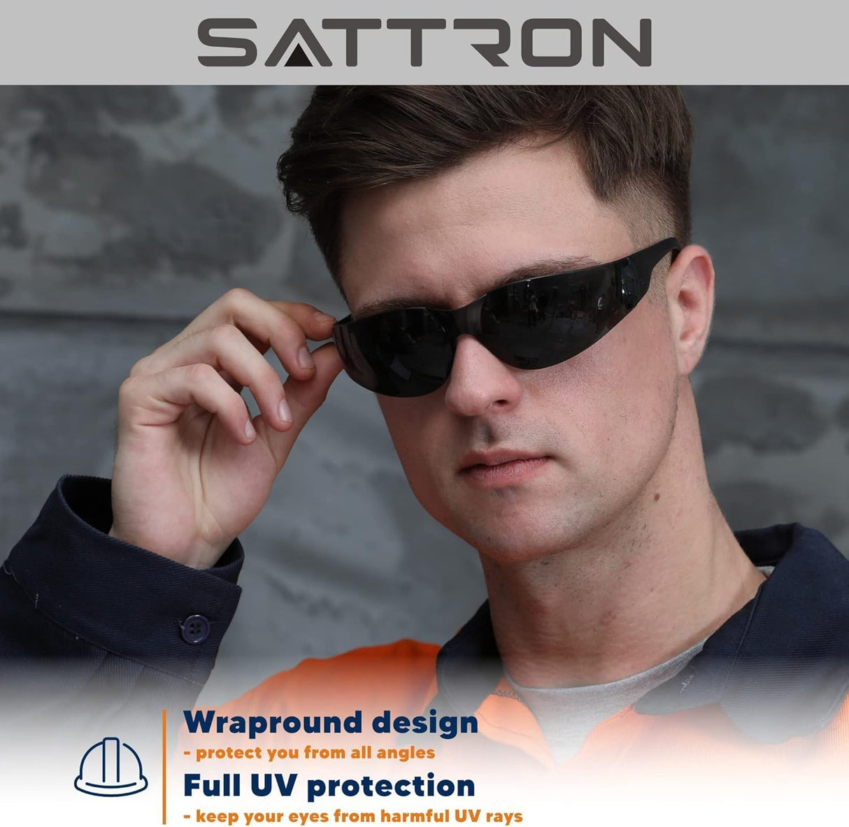 24 Pack of Tinted Safety Glasses (Protective Safety Sunglasses) Ploycarbonate Dark Smoke Lenses for UV Protection, Scratch & Impact Resistant, Perfect for Construction, Outdoor Work, Shooting and More