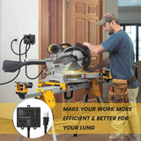 Automatic Vacuum Switch, Ortis Vacuum Switch for More Power Tools, Delay Vacuum On/Off to Prevent Circuit Overload and Tripping, Keep Your Workplace Cleaner, Better for Your Lung, Black