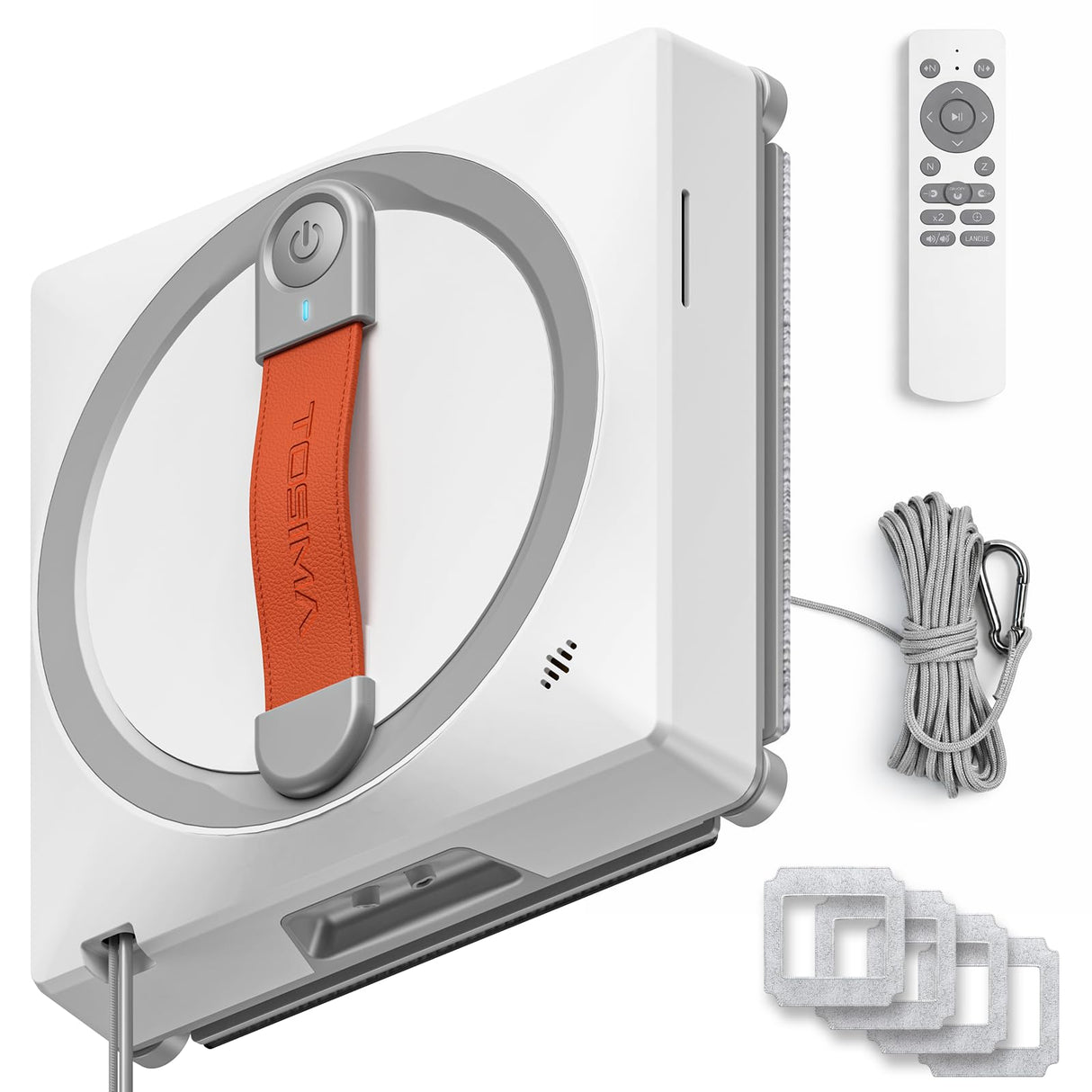 Tosima WA9C Pro Window Cleaning Robot with 4-Nozzle Dual Spray, AI Path Planning & Triple Safety System, 6 Cleaning Modes Remote Control Smart Window Robot for High-Rise Windows, Mirrors & Glass Doors