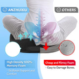Donut Pillow, Hemorrhoid Pillow for Sitting, Donut Pillow for Tailbone Pain Relief Cushion, Two Humps Hip Comfortable Design, Doughnut Pillow, Butt Pillows for Postpartum Pregnancy, L Size-Black