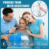 Reyiu Grab Bars for Bathtubs and Showers, 16 Inch Shower Handle Heavy Duty Suction Cup Grab Bars for Shower Chair, Bathroom Safety Bar for Elderly 2 Pack
