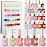 Double Rhythm 28Pcs 0.5Oz Gel Nail Polish Set Same Color Same Bottle Soak Off Gel Polish Kit Nail Art Manicure Salon DIY at Home for Women (White Pink Collection-T24-2)