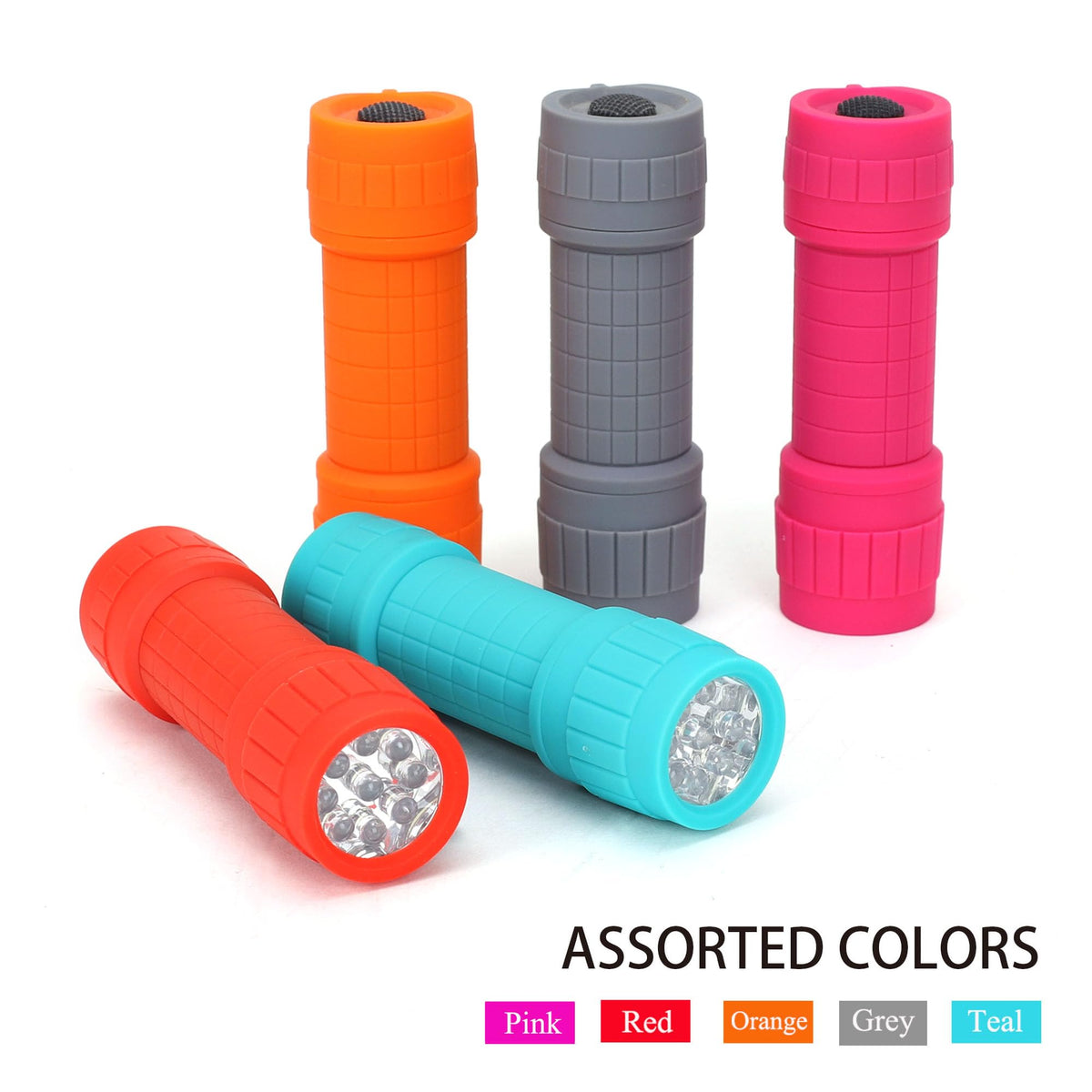 FASTPRO 10-Pack 9-LED Mini Flashlight Set with AAA Batteries Included
