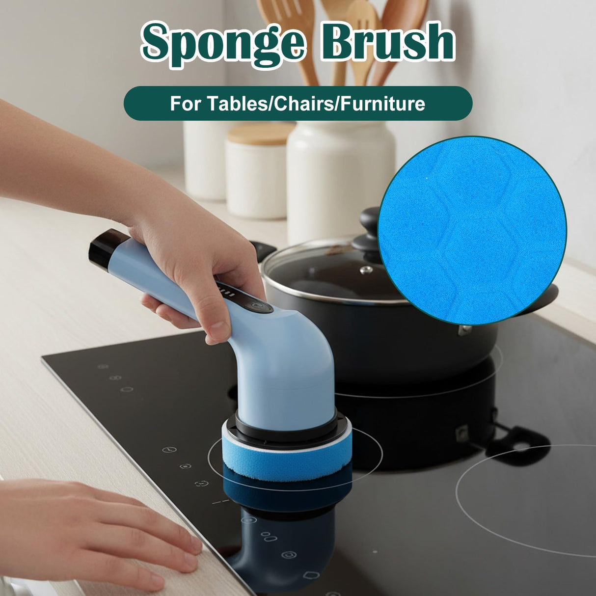 Ckhoid 12Pcs Brush Heads Set, Cordless Electric Spin Scrubber Replaceable Brush Heads, Cordless Buffing Bonnet Pad for Household Cleaning Brushes, Bathroom, Floor, Tile, Car