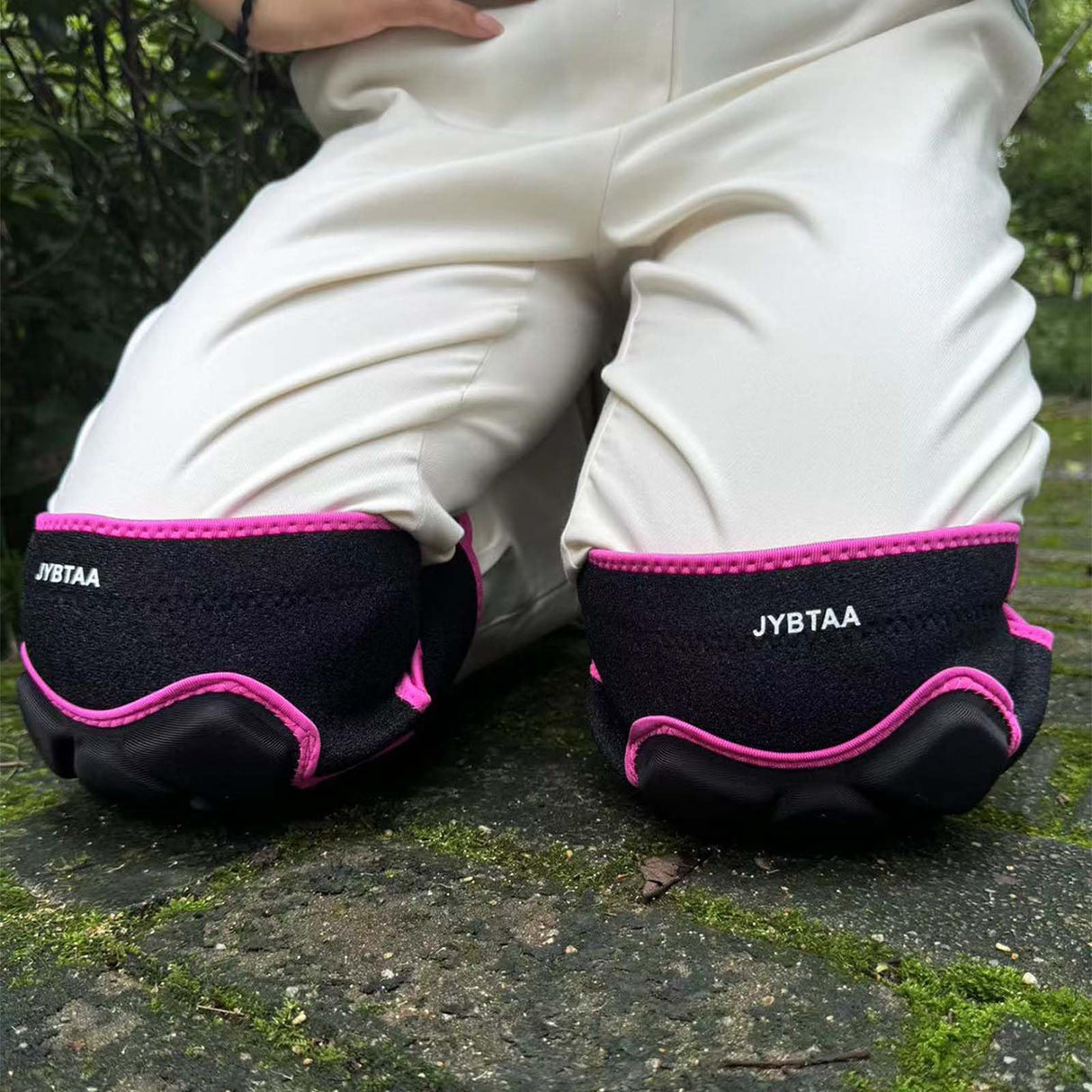 Men/Women Knee Pads, Garden Knee Cushion for Cleaning Floor, Waterproof Soft Knee Protector for Kneeling Crawling Work, Adjustable Flexible Foam Pad for Yard Tile Concrete for Worker, Rose Red L. (1 Pair)