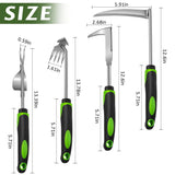 JXWENBYX Weed Puller Tool, 4 Pack Stainless Steel Weed Remover Tool, Portable Weeding Tools Gardening, Crack Weeder Tool, Uprooting Weeding Tool for Backyard Farm Planting