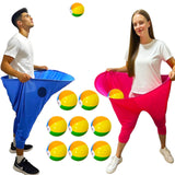 lipmo Granny Pants Outdoor Game, 2 Pack Granny Pants Yard Game for Adults and Family, Giant Outdoor Games with 8 Bouncy Balls for Party Backyard Lawn Christmas Family Reunion Games - Blue & Pink
