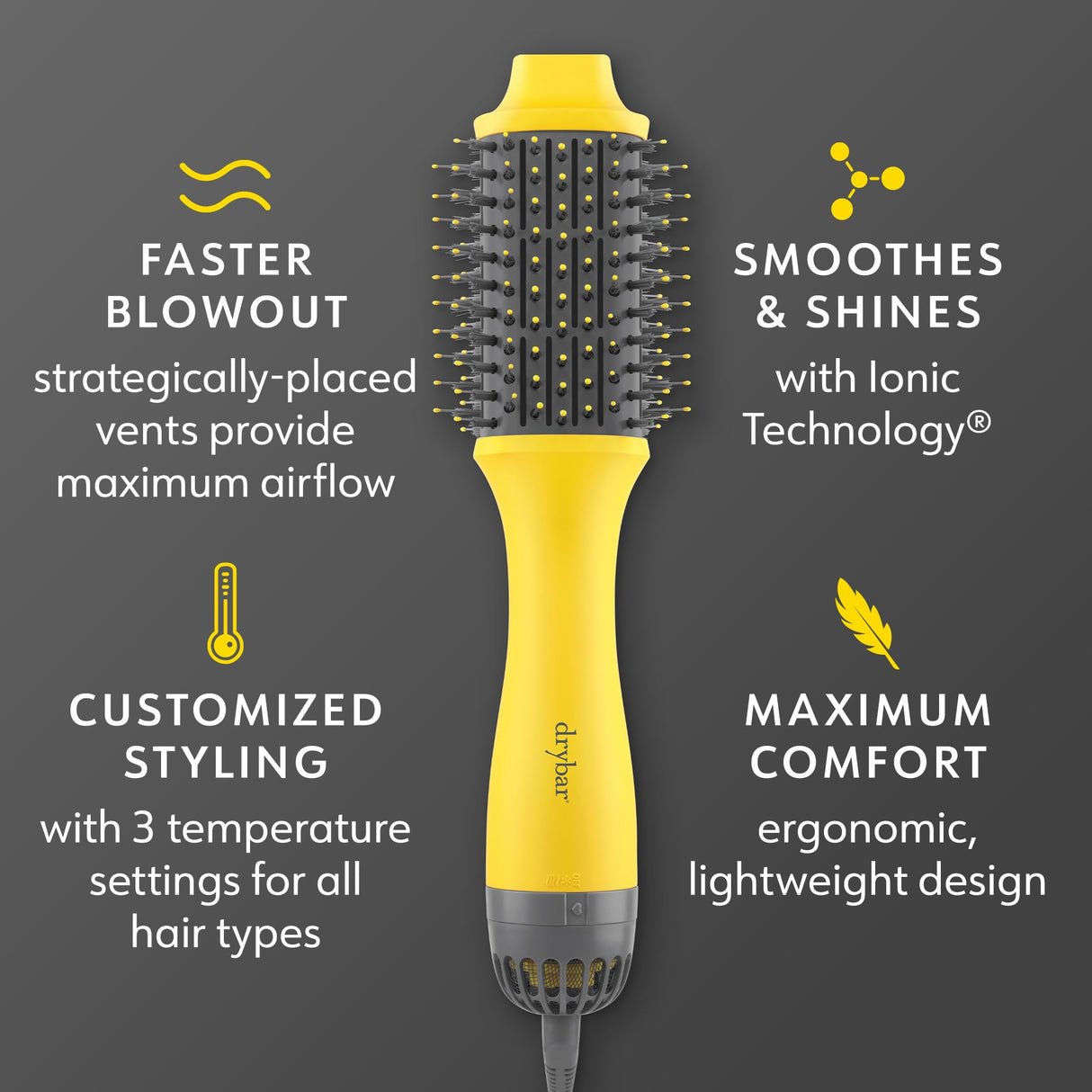 Drybar Blow-Dryer Shot Collection | Faster Blowouts with Tons of Volume and Less Frizz | Choose The Barrel Size Best for Your Hair Length and Desired Style