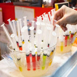 SNMEIKUN 120 Pack Plastic Syringes with Tip Cap 10ml Capacity Resuable Syringe for Halloween, Thanksgiving Day, Christmas, Graduation