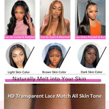 CUTE BEIN 250% Density 30 Inch 13x6 Lace Front Wigs Human Hair,100% Human Hair, Straight HD Transparent Lace Front Human Hair Wigs for Black Women, Glueless Wigs Human Hair Pre Plucked with Baby Hair