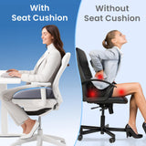 Benazcap Large Pressure Relief Seat Cushion for Tailbone Pain Office Chair Cushion for Butt, Back Pain, Coccyx & Sciatica Pain Relief Pillow. Memory Foam Seat Cushions for Office Chairs