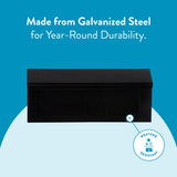 ARCHITECTURAL MAILBOXES Townhouse Galvanized Steel, Wall-Mount Mailbox, Black Small