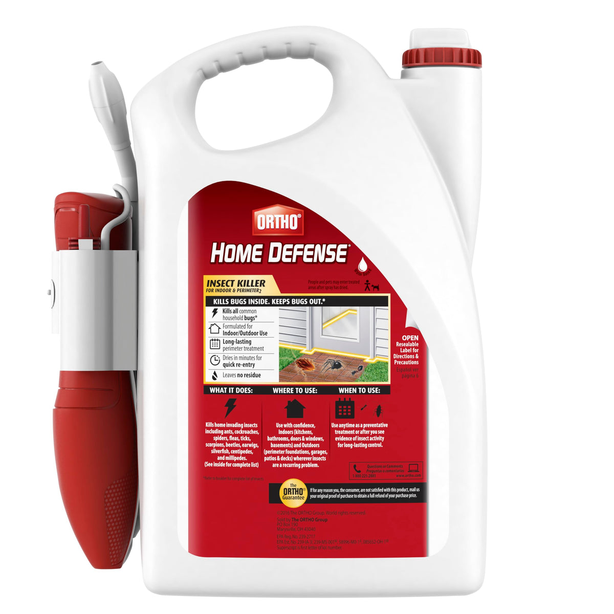 Ortho Home Defense Insect Killer for Indoor & Perimeter2, Wand, 1.33 gal.