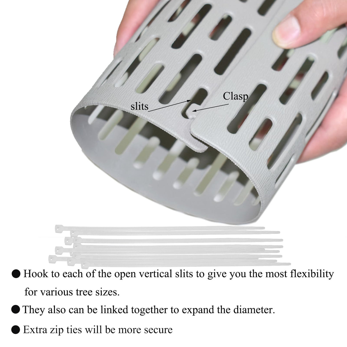 Plastic Tree Trunk Protectors, Nursery Mesh Bark Guard - 6 Pack