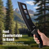REAT Machete with Saw,16" Heavy Duty Machete with Sheath, Dual-Purpose Hunting Knife for Chopping and Sawing,Ergonomic No-Slip Handle,Machetes for Yard Work,Cutting Trees,Bushcraft,Gifts for Men,Women