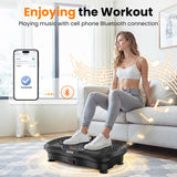 AXV Vibration Plate Fitness Platform Exercise Machine Vibrating Lymphatic Drainage Shaking Full Body Shaker Workout Vibrate Stand Shake Board Sport Gym for Weight Loss Fat Burner for Women Men