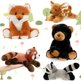 MaoGoLan 8 inch Soft Woodland Animal Toys Stuffed Animals Bulk for Kids - Grizzly Bear Deer Fox Raccoon Red Panda Forest Plushies Set for Girls Theme Party Favors Decorations Gifts Christmas