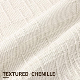 decorUhome Christmas Cream White Chenille Throw Pillow Covers 20x20 Set of 2 Thick Textured Slubby Couch Pillow Covers Farmhouse Accent Modern Neutral Decorative Pillow Cases for Bed Sofa Living Room